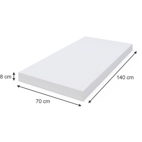 Matelas pour enfants, Blanc, 140 x 70 cm, Vitalispa