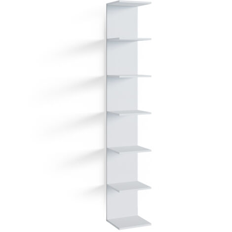 Étagère murale pour chambre d'enfant Paolo, Blanc, 30 x 190 cm avec 6 compartiments ouverts, Vicco (1/5)