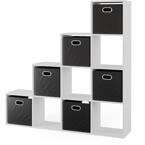 Vicco Bibliothèque, Blanc, 72x90.2cm 2 Compartiments, pour Le Rangement et l'Organisation des Supports et Accessoires Vicco Bibliothèque, Blanc, 72x90.2cm 2 Compartiments, pour Le Rangement et l'Organisation des Supports et Accessoires