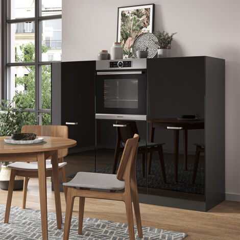 Cuisine R-Line, 140 cm , PT Chêne, Blanc campagne/blanc, Vicco