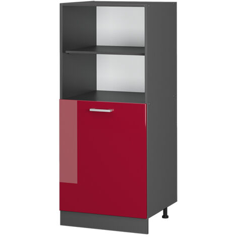 Meuble pour four R-Line, Rouge brillant, 60cm, Vicco