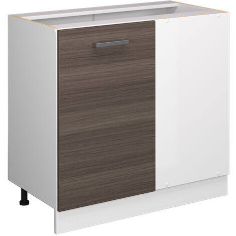 Meuble d'angle R-Line, Gris, 86 cm sans plan de travail, Vicco (1/5)