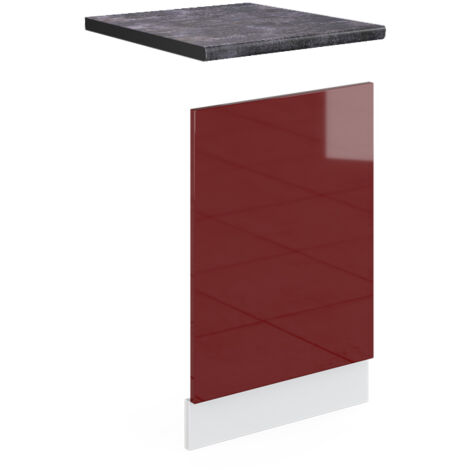 Façade R-Line, Rouge brillant, 45cm , PT Anthracite, Vicco