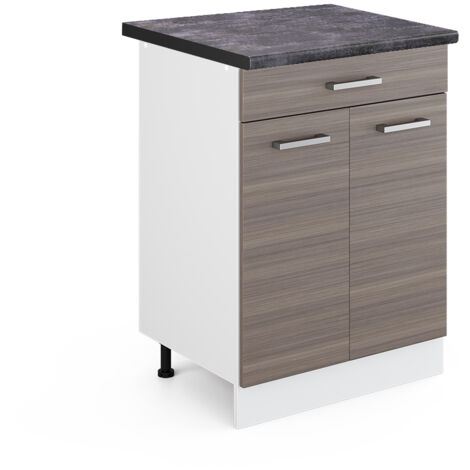 Meuble cuisine R-Line, Gris, 60 cm avec tiroir, PT Anthracite, Vicco (1/5)