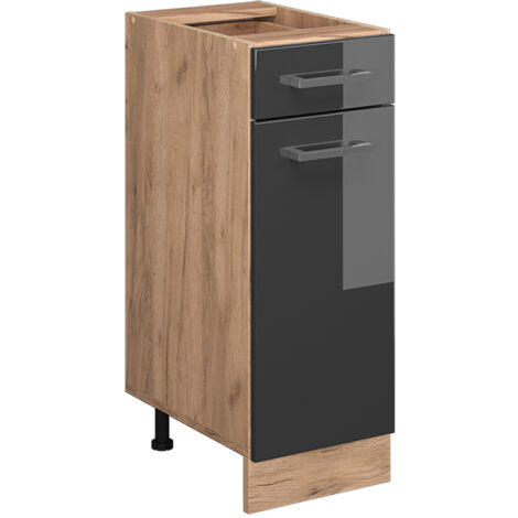Meuble cuisine R-Line, Anthracite Haute brillance, 30 cm sans plan de travail, Vicco (1/5)