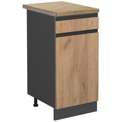 Meuble cuisine R-Line, Chêne de force doré, 40 cm , PT Chêne, Vicco