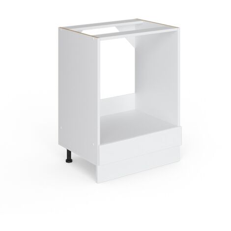 Meuble pour four R-Line, Blanc Haute brillance, 60 cm , PT Anthracite, Vicco