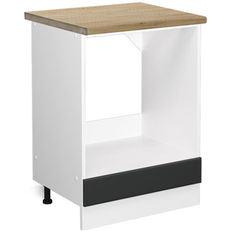 Meuble pour four R-Line, Anthracite campagne, 60 cm , PT Chêne, Vicco