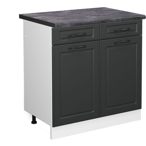 Meuble cuisine R-Line, Anthracite campagne, 80 cm , PT Anthracite, Vicco