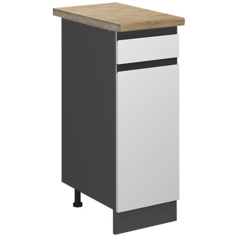 Meuble cuisine R-Line, Blanc, 30 cm , PT Chêne, Vicco