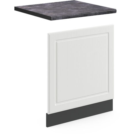 Façade R-Line, Blanc campagne, 60 cm , PT Anthracite, Vicco