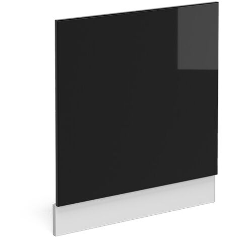 Vicco – Façade R-Line 60 cm – Noir haute brillance – Panneau de particules 16 mm – Installation facile et rapide – Pour lave-vaisselle encastrable (1/5)