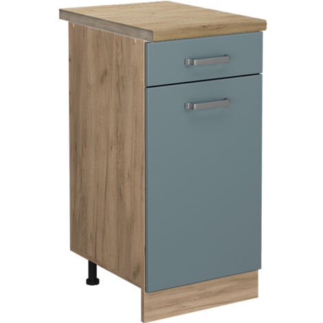 Meuble cuisine R-Line, Bleu-gris, 40 cm , PT Chêne, Vicco (1/5)