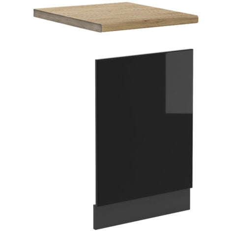 Façade R-Line, Noir Haute brillance, 45 cm, PT Chêne, Vicco