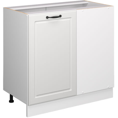 Meuble d'angle R-Line, Blanc campagne, 86 cm sans plan de travail, Vicco