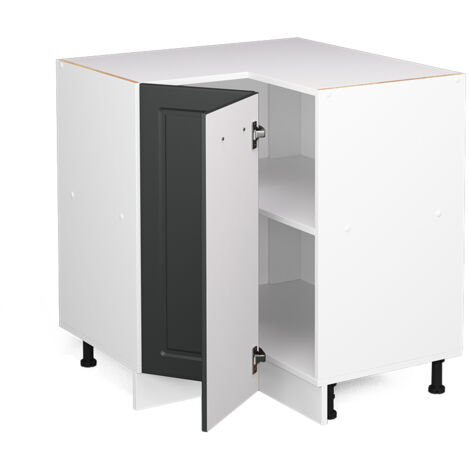 Meuble d'angle R-Line, Anthracite campagne, 75.6 cm , PT Chêne, Vicco