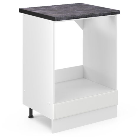 Meuble pour four R-Line, Blanc campagne, 60 cm , PT Anthracite, Vicco