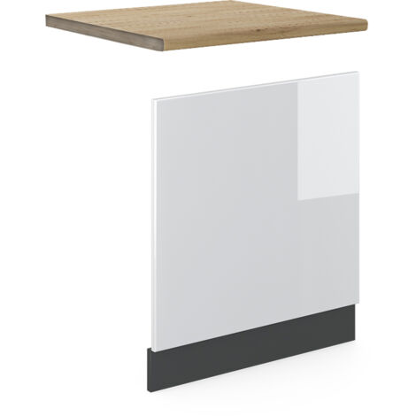 Façade R-Line, Blanc Haute brillance, 60 cm , PT Chêne, Vicco