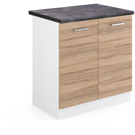 Meuble bas sous-évier R-Line, Sonoma, 80 cm , PT Anthracite, Vicco
