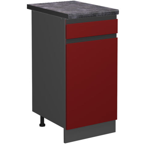 Meuble cuisine R-Line, Rouge, 40 cm , PT Anthracite, Vicco