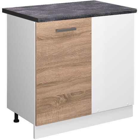 Meuble d'angle R-Line, Sonoma, 86 cm , PT Anthracite, Vicco