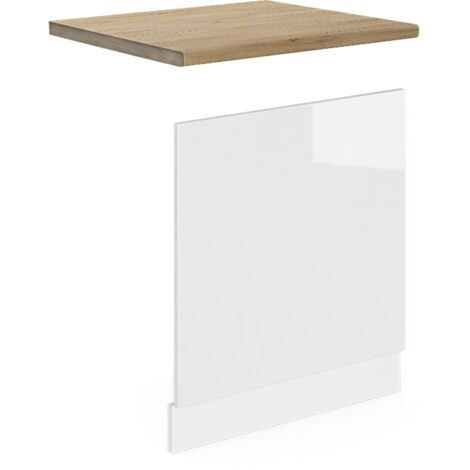 Façade R-Line, Blanc Haute brillance, 60 cm , PT Chêne, Vicco