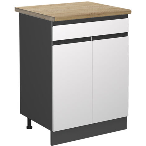 Meuble cuisine R-Line, Blanc, 60 cm , Chêne AP, Vicco