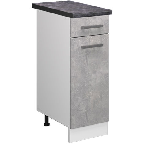 Meuble cuisine R-Line, Béton, 30 cm , PT Anthracite, Vicco
