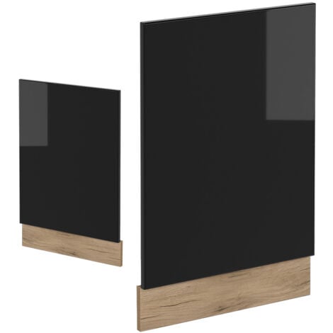 Façade R-Line, Noir Haute brillance, 45 cm sans plan de travail, Vicco