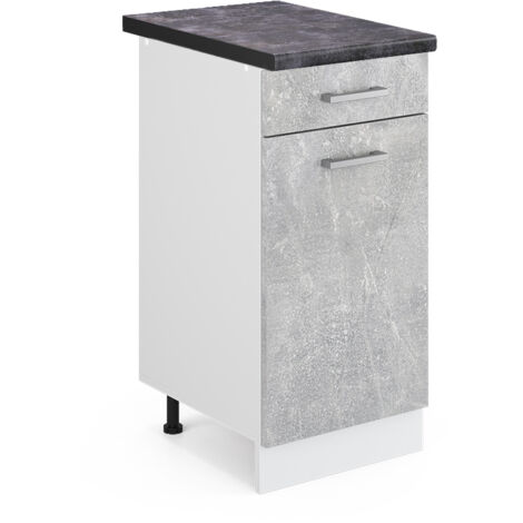Meuble cuisine R-Line, Béton, 40 cm , PT Anthracite, Vicco (1/5)
