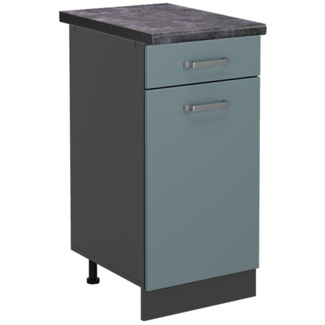 Meuble cuisine R-Line, Bleu-gris, 40 cm , PT Anthracite, Vicco (1/5)