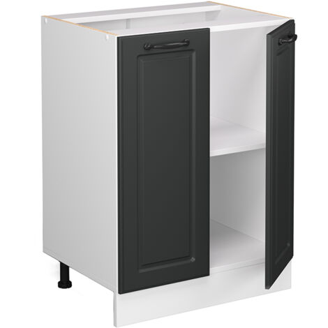 Meuble bas de cuisine R-Line, Anthracite campagne, 60 cm , PT Chêne, Vicco