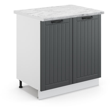 Meuble d'angle R-Line, Béton, 75.6 cm , PT Chêne, Vicco