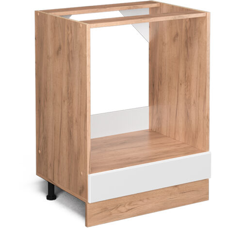 Meuble pour four R-Line, Blanc Haute brillance, 60 cm sans plan de travail, Vicco
