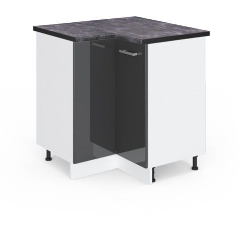 Meuble d'angle R-Line, Anthracite Haute brillance, 75.6 cm , PT Anthracite, Vicco