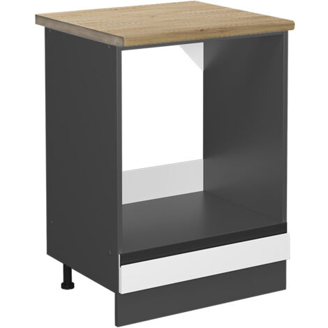 Meuble pour four R-Line, Blanc, 60 cm , PT Chêne, Vicco