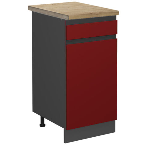 Meuble cuisine R-Line, Rouge, 40 cm , PT Chêne, Vicco