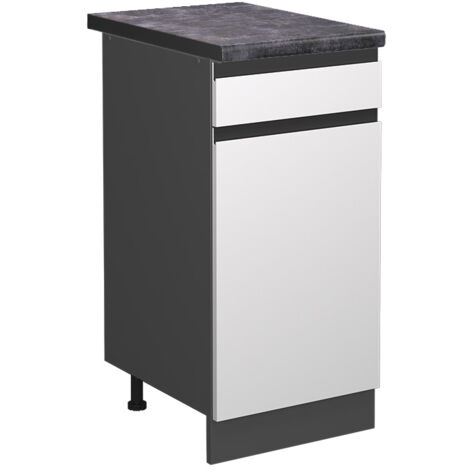 Meuble cuisine R-Line, Blanc, 40 cm , PT Anthracite, Vicco