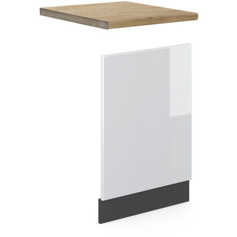 Façade R-Line, Blanc Haute brillance, 45 cm , PT Chêne, Vicco