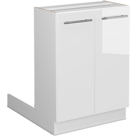 Îlot de cuisine Fame-Line, Blanc Haute brillance, 60 cm sans plan de travail, Vicco (1/5)