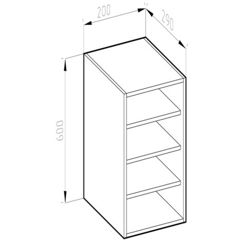 Pratique Armoire Murale Vicco R-Line - 4 étagères Ouvertes, Dimensions 40x60x29 Cm, Couleur Blanc Armoire Suspendue