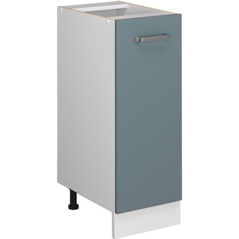 Meuble bas universel R-Line, Bleu-gris, 30 cm avec porte, sans plan de travail, Vicco