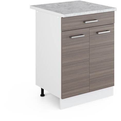 Meuble bas universel R-Line, Gris, 60 cm avec tiroirs, Vicco (1/5)