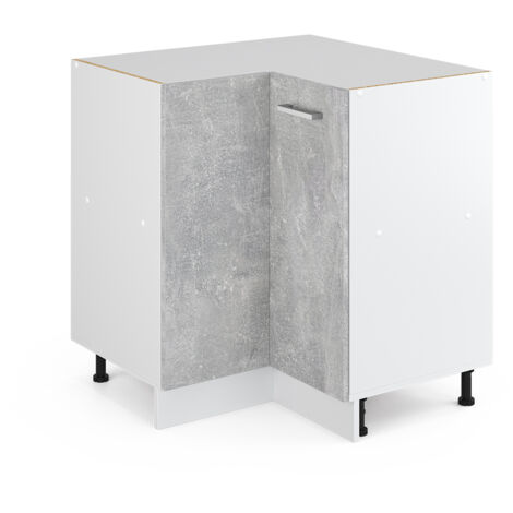 Universal Armoire d'angle R-Line, Béton, 75.6cm avec porte, sans PT, Vicco