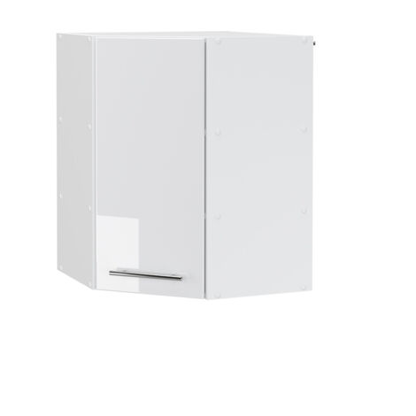 Elément haut de cuisine Fame-Line, Blanc Haute brillance, 57 cm, Vicco