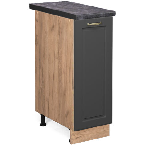 Meuble de cuisine Fame-Line, Anthracite-or, 30 cm , PT Anthracite, Vicco