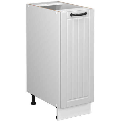 Meuble de cuisine Fame-Line, Blanc campagne, 30 cm sans plan de travail, Vicco
