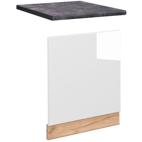 Façade Fame-Line, Blanc Haute brillance, 60 cm , PT Anthracite, Vicco (1/5)