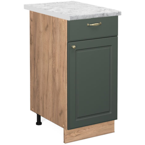Meuble cuisine Fame-Line, Vert Or Campagne, 40 cm , PT Marbre, Vicco (1/5)