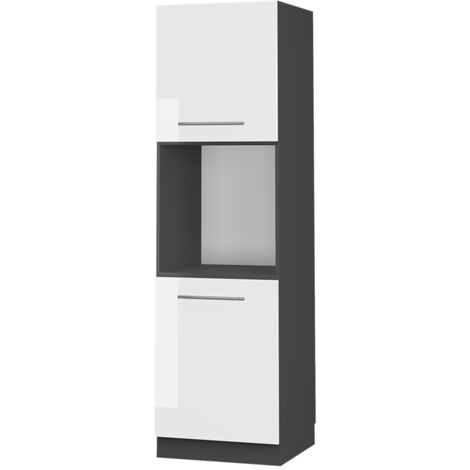 Meuble pour four Fame-Line, Blanc Haute brillance, 60 cm ouvert, Vicco